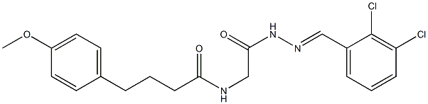 N-{2-[2-(2,3-dichlorobenzylidene)hydrazino]-2-oxoethyl}-4-(4-methoxyphenyl)butanamide Struktur