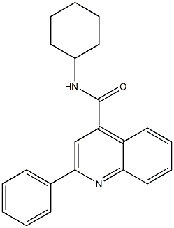 N-cyclohexyl-2-phenyl-4-quinolinecarboxamide Struktur