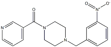 1-{3-nitrobenzyl}-4-(3-pyridinylcarbonyl)piperazine Struktur