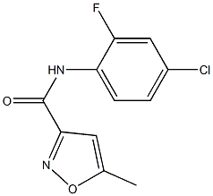 N-(4-chloro-2-fluorophenyl)-5-methyl-3-isoxazolecarboxamide Struktur