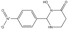 3-hydroxy-2-{4-nitrophenyl}tetrahydro-4(1H)-pyrimidinone Struktur