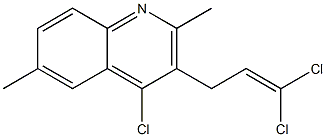 4-chloro-3-(3,3-dichloro-2-propenyl)-2,6-dimethylquinoline Struktur