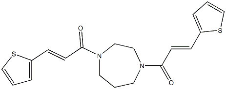 1,4-bis[3-(2-thienyl)acryloyl]-1,4-diazepane Struktur