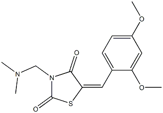 5-(2,4-dimethoxybenzylidene)-3-[(dimethylamino)methyl]-1,3-thiazolidine-2,4-dione Struktur