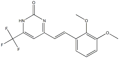 4-[2-(2,3-dimethoxyphenyl)vinyl]-6-(trifluoromethyl)-2(1H)-pyrimidinone Struktur