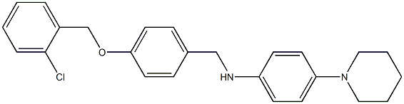 N-{4-[(2-chlorobenzyl)oxy]benzyl}-N-[4-(1-piperidinyl)phenyl]amine Struktur