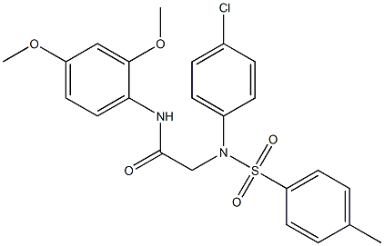 2-{4-chloro[(4-methylphenyl)sulfonyl]anilino}-N-(2,4-dimethoxyphenyl)acetamide Struktur