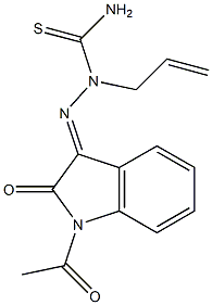 1-acetyl-1H-indole-2,3-dione 3-(N-allylthiosemicarbazone) Struktur