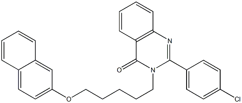 2-(4-chlorophenyl)-3-[5-(2-naphthyloxy)pentyl]-4(3H)-quinazolinone Struktur