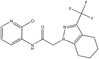 N-(2-chloro-3-pyridinyl)-2-[3-(trifluoromethyl)-4,5,6,7-tetrahydro-1H-indazol-1-yl]acetamide Struktur