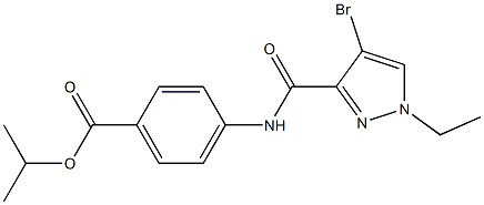 isopropyl 4-{[(4-bromo-1-ethyl-1H-pyrazol-3-yl)carbonyl]amino}benzoate Struktur