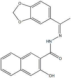 N'-[1-(1,3-benzodioxol-5-yl)ethylidene]-3-hydroxy-2-naphthohydrazide Struktur