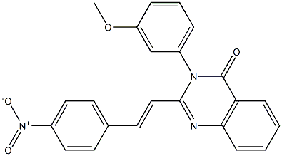 2-(2-{4-nitrophenyl}vinyl)-3-(3-methoxyphenyl)-4(3H)-quinazolinone Struktur