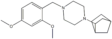 1-bicyclo[2.2.1]hept-2-yl-4-(2,4-dimethoxybenzyl)piperazine Struktur