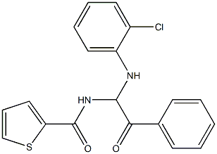 N-[1-(2-chloroanilino)-2-oxo-2-phenylethyl]-2-thiophenecarboxamide Struktur