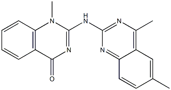 2-[(4,6-dimethyl-2-quinazolinyl)amino]-1-methyl-4(1H)-quinazolinone Struktur