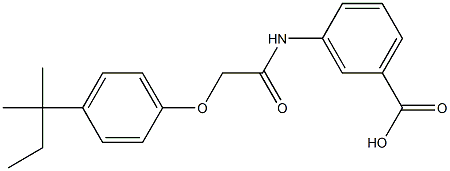 3-{[(4-tert-pentylphenoxy)acetyl]amino}benzoic acid Struktur