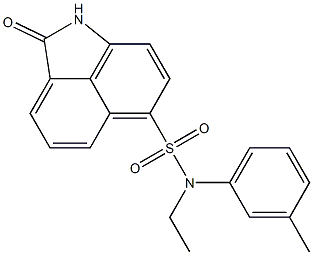 N-ethyl-N-(3-methylphenyl)-2-oxo-1,2-dihydrobenzo[cd]indole-6-sulfonamide Struktur