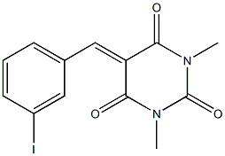 5-(3-iodobenzylidene)-1,3-dimethyl-2,4,6(1H,3H,5H)-pyrimidinetrione Struktur