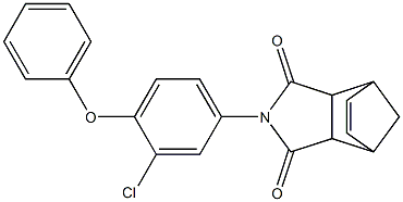 4-(3-chloro-4-phenoxyphenyl)-4-azatricyclo[5.2.1.0~2,6~]dec-8-ene-3,5-dione Struktur