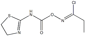 N-{[(4,5-dihydro-1,3-thiazol-2-ylamino)carbonyl]oxy}propanimidoyl chloride Struktur