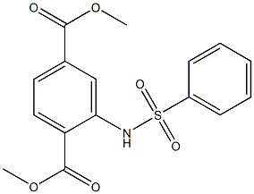 dimethyl 2-[(phenylsulfonyl)amino]terephthalate Struktur