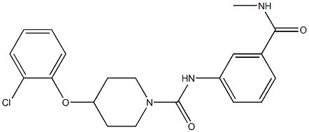 4-(2-chlorophenoxy)-N-(3-(methylcarbamoyl)-phenyl)piperidine-1-carboxamide Struktur