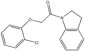 2-(2-chlorophenoxy)-1-(2,3-dihydro-1H-indol-1-yl)-1-ethanone Struktur