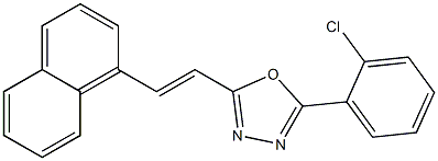 2-(2-chlorophenyl)-5-[(E)-2-(1-naphthyl)ethenyl]-1,3,4-oxadiazole Struktur