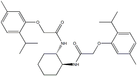 2-(2-isopropyl-5-methylphenoxy)-N-((1S,2S)-2-{[2-(2-isopropyl-5-methylphenoxy)acetyl]amino}cyclohexyl)acetamide Struktur