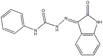 2-(2-oxo-1,2-dihydro-3H-indol-3-ylidene)-N-phenyl-1-hydrazinecarboxamide Struktur