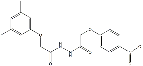 2-(3,5-dimethylphenoxy)-N'-[2-(4-nitrophenoxy)acetyl]acetohydrazide Struktur