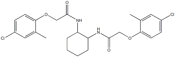 2-(4-chloro-2-methylphenoxy)-N-(2-{[2-(4-chloro-2-methylphenoxy)acetyl]amino}cyclohexyl)acetamide Struktur