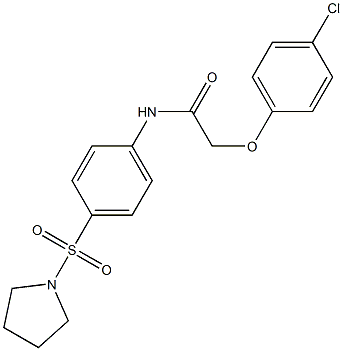 2-(4-chlorophenoxy)-N-[4-(1-pyrrolidinylsulfonyl)phenyl]acetamide Struktur