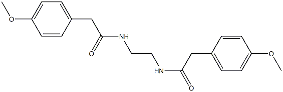 2-(4-methoxyphenyl)-N-(2-{[2-(4-methoxyphenyl)acetyl]amino}ethyl)acetamide Struktur