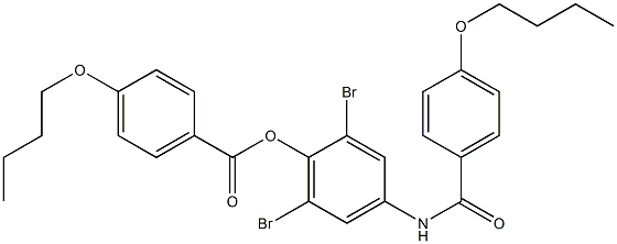 2,6-dibromo-4-[(4-butoxybenzoyl)amino]phenyl 4-butoxybenzoate Struktur