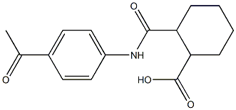 2-[(4-acetylanilino)carbonyl]cyclohexanecarboxylic acid Struktur