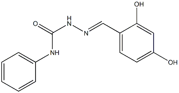 2-[(E)-(2,4-dihydroxyphenyl)methylidene]-N-phenyl-1-hydrazinecarboxamide Struktur