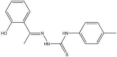 2-[(E)-1-(2-hydroxyphenyl)ethylidene]-N-(4-methylphenyl)-1-hydrazinecarbothioamide Struktur