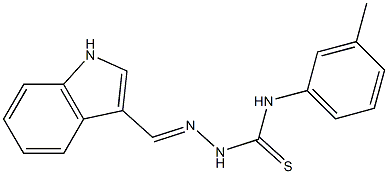 2-[(E)-1H-indol-3-ylmethylidene]-N-(3-methylphenyl)-1-hydrazinecarbothioamide Struktur