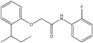 2-[2-(sec-butyl)phenoxy]-N-(2-fluorophenyl)acetamide Struktur