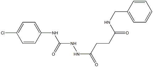 2-[4-(benzylamino)-4-oxobutanoyl]-N-(4-chlorophenyl)-1-hydrazinecarboxamide Struktur