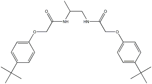 2-[4-(tert-butyl)phenoxy]-N-[2-({2-[4-(tert-butyl)phenoxy]acetyl}amino)-1-methylethyl]acetamide Struktur