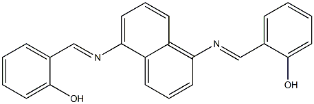 2-{[(5-{[(E)-(2-hydroxyphenyl)methylidene]amino}-1-naphthyl)imino]methyl}phenol Struktur