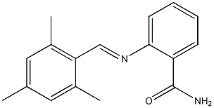 2-{[(E)-mesitylmethylidene]amino}benzamide Struktur