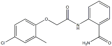 2-{[2-(4-chloro-2-methylphenoxy)acetyl]amino}benzamide Struktur