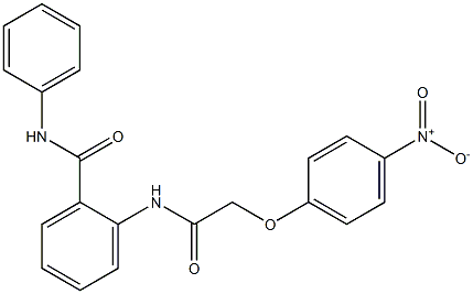 2-{[2-(4-nitrophenoxy)acetyl]amino}-N-phenylbenzamide Struktur