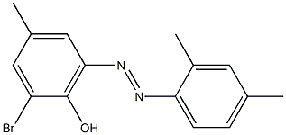 2-bromo-6-[(E)-2-(2,4-dimethylphenyl)diazenyl]-4-methylphenol Struktur