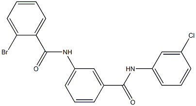 2-bromo-N-{3-[(3-chloroanilino)carbonyl]phenyl}benzamide Struktur