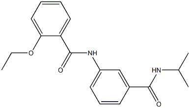 2-ethoxy-N-{3-[(isopropylamino)carbonyl]phenyl}benzamide Struktur